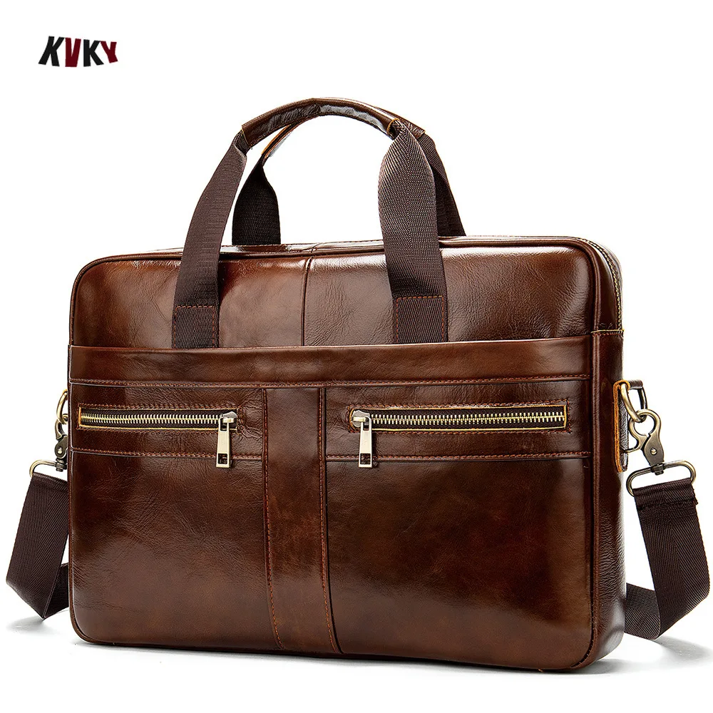 

Bolsos Men Oil Waxy Leather Antique Design Business Briefcase Laptop Document Case Fashion Messenger Bag Tote Portfolio sac