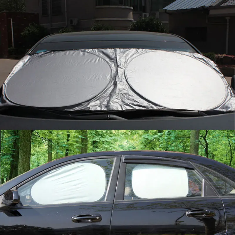 6pcs/Set Foldable Car Window Solar Protection Cover Film Car Windshield/Rear Window/Side Window Sun Shade Cover Visor Shield car-window-covers-for-sun