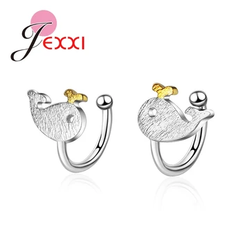 

Trendy Hot Selling Top Quality 925 Silver Lovely Animal Shape Design Clip Earrings Jewelry For Women Ladies Gift Wholesale