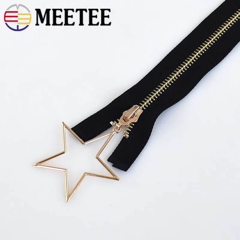 Meetee 80 см 100 5 # Двойные ползунки Металлические молнии Open End DIY молния для шитья