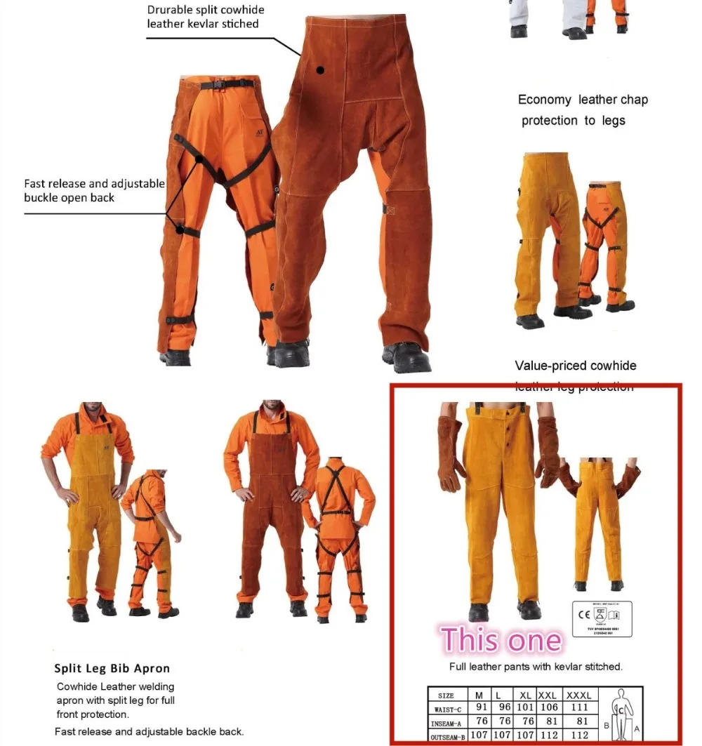 leather welding chaps and pants__