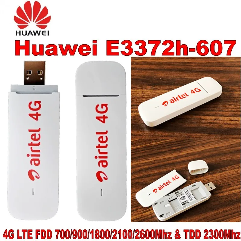 Разблокированный USB ключ Huawei E3372 1000 шт. 4G LTE с антенной CRC9 модем|3G модемы| |
