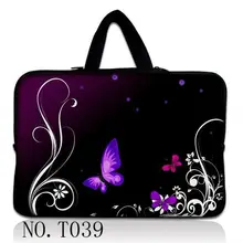 Фиолетовая бабочка Laptop Sleeve ручка сумка для 1" 13.3" MacBook Pro/Air HP IBM Dell Acer