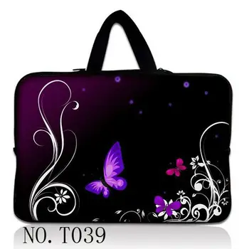 

Purple butterfly Laptop sleeve Handle Bag Case For 13" 13.3" Macbook Pro /Air HP IBM Dell Acer