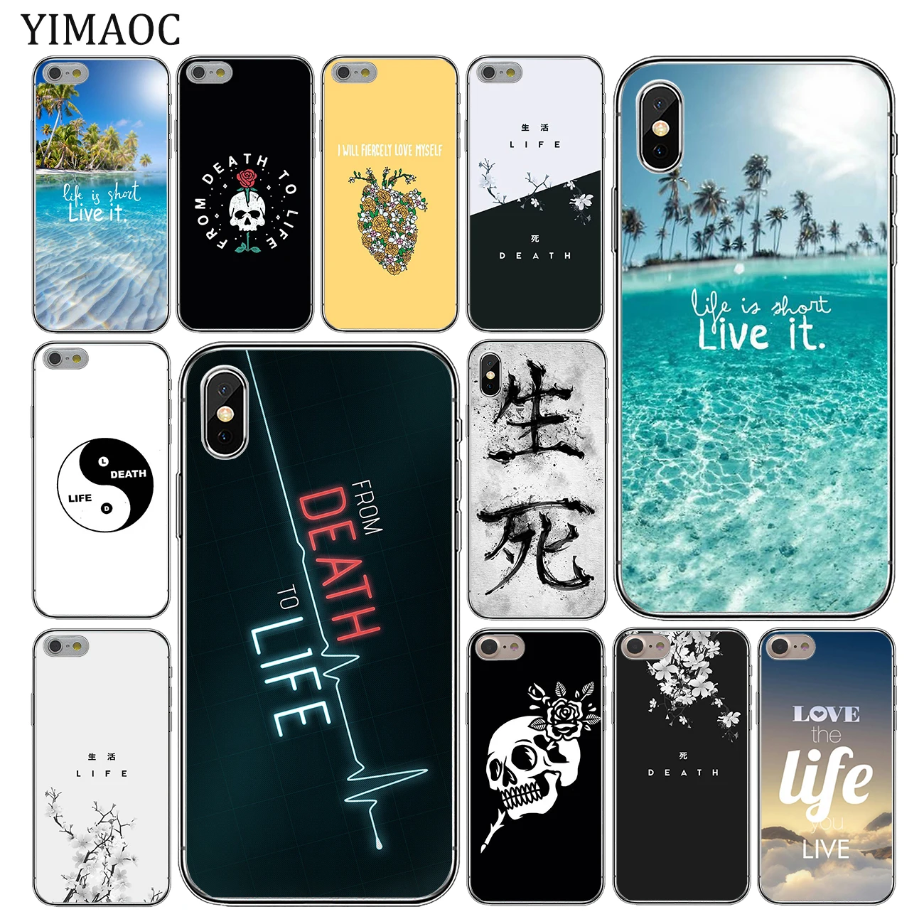 Мягкий силиконовый чехол YIMAOC Life and Death для Apple iPhone 11 Pro X XR XS Max 6 6S 7 8 Plus 5 5S SE 10 TPU чехлы