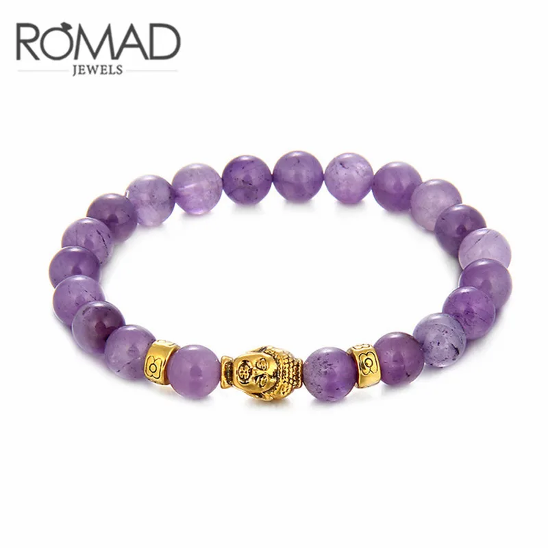 

Romad Bracelets & Bangles Trendy Natural Stone For Women Famous Brand Beaded Bracelet Jewelry 2016 New Pulseras
