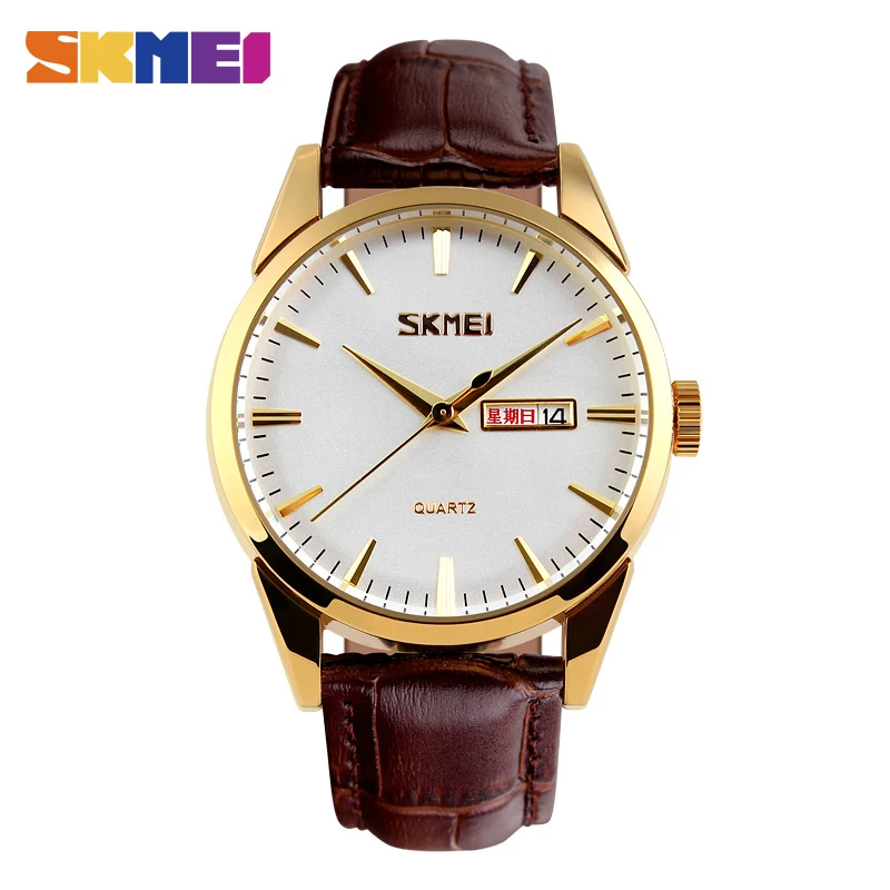

SKMEI Top Brand Luxury Couples Men Women Watches Clock Quartz Fashion Business Waterproof Man Wrist Watch relogio masculino 9073