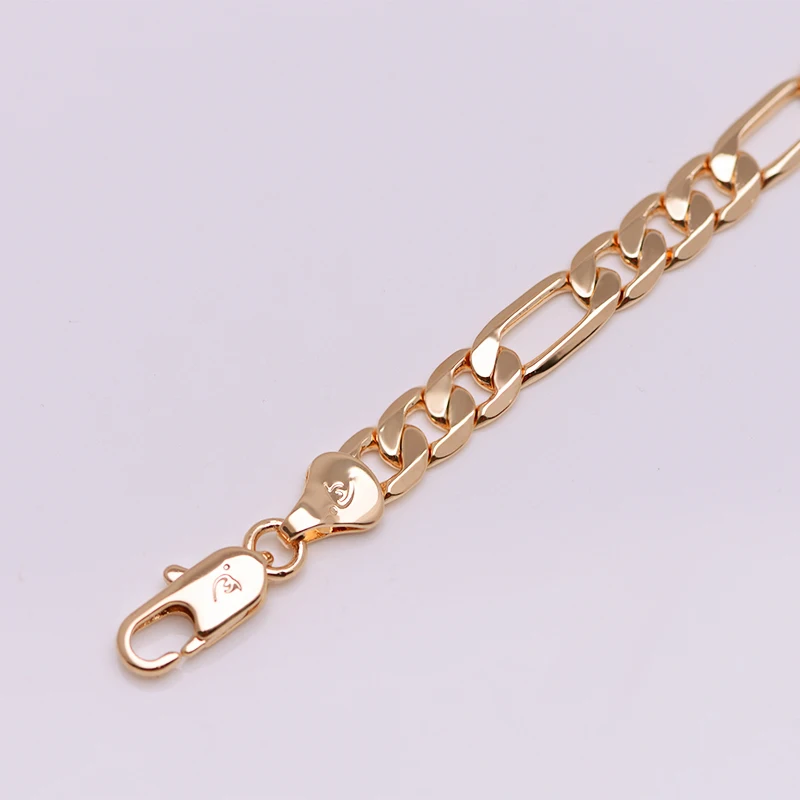 MxGxFam (19 5 см * 6 мм) Стандартная мужская бижутерия золотого цвета 18 K без свинца и