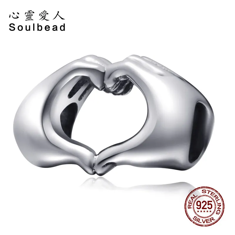 Soulbead пальцы с сердечками амулеты из стерлингового серебра 925 пробы любовные