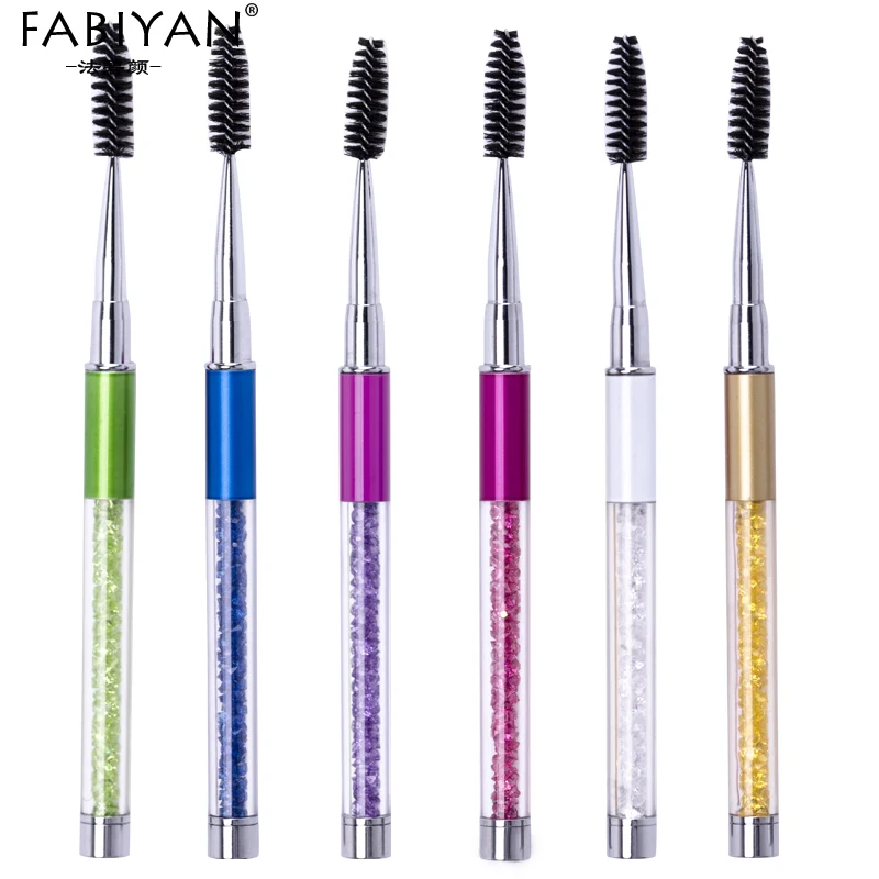 Eyelash Eyebrow Pen Brush Spiral Wand Metal Extension Mascara Comb