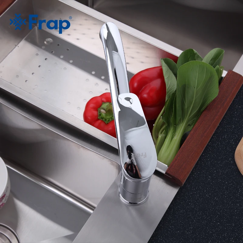 Frap Кухня Латунный Кран для воды Одной ручкой смеситель горячей и холодной