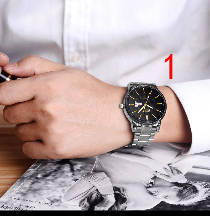 

Watch men's leather belt quartz men's watch waterproof mechanical watch fashion 2018 new luminous gold men's watch