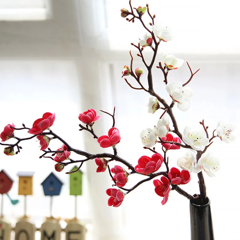1pc Artificial Silk Mini Sakura Cherry Blossom Fake Flowers Home Decoration 
