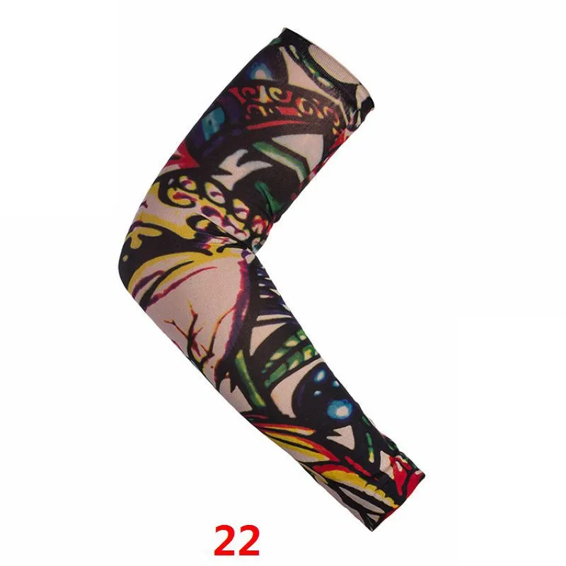 

Unisex Men Women Nylon Outdoor Temporary Tattoo Fake Tattoo Arm Warmers Running Cycling Sports UV Protection Arm Sleeves