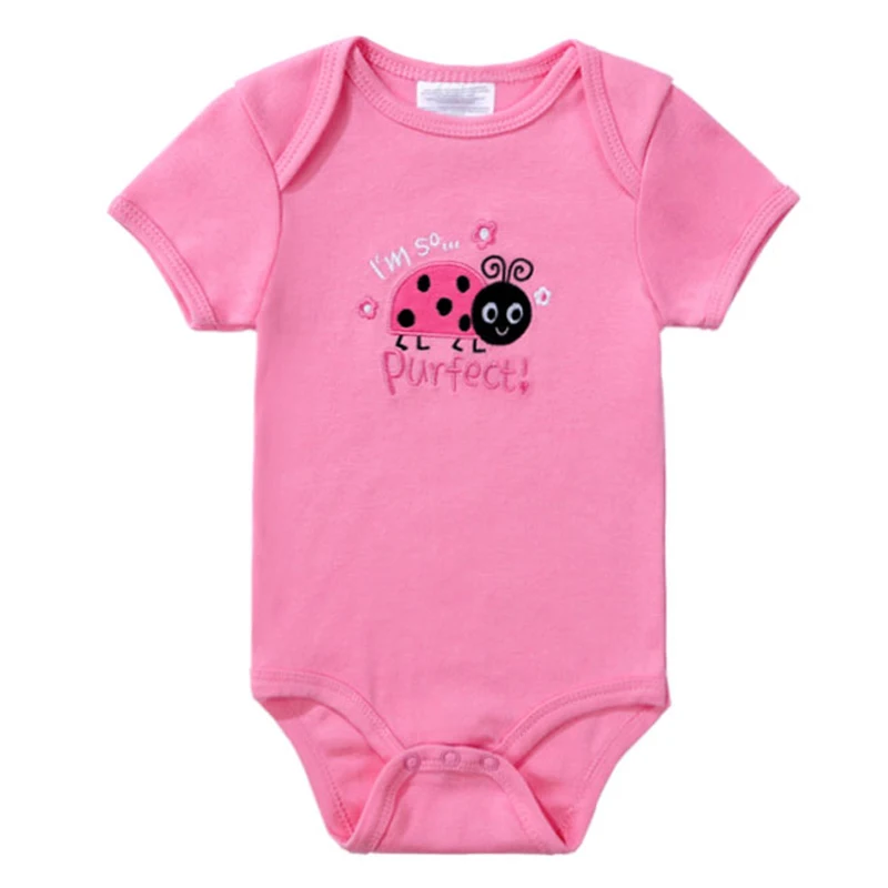2018 Newly Baby Bodysuits 100% Cotton Infant Body Short Sleeve Clothing Jumpsuit Cartoon Animal Printed Baby Boy Girl Bodysuits