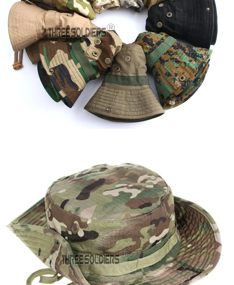 Открытый тактический камуфляж Зонт Boonie Hat летнее солнце Рыбалка шляпа Альпинизм свет для спорта и отдыха круглый шапки
