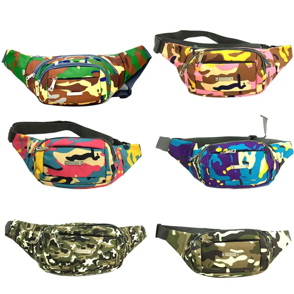 

Women Multifunctional Sports Camouflage Waist Bag Wallet Belt Chest Pack Money Belt Bag Waist Fanny Pack Leg Waist Pouch Bags
