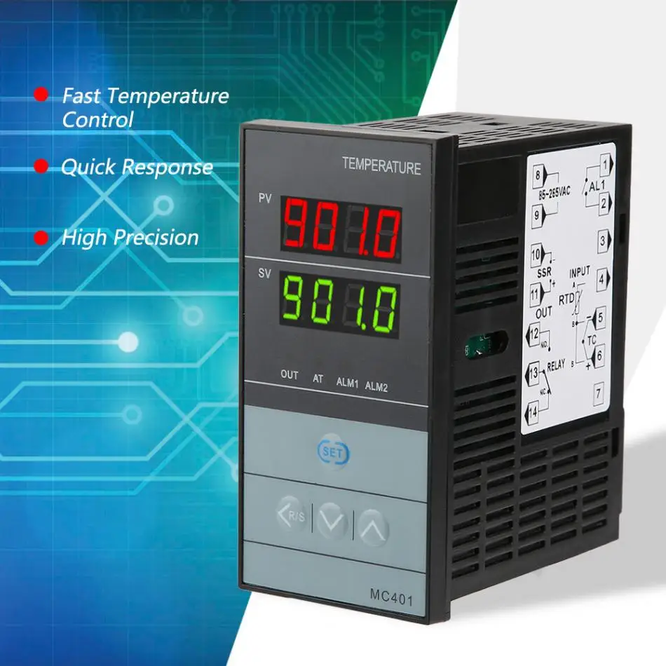 85-265 в цифровой PID регулятор температуры Термостат реле SSR выход терморегулятор измеритель температуры оптом