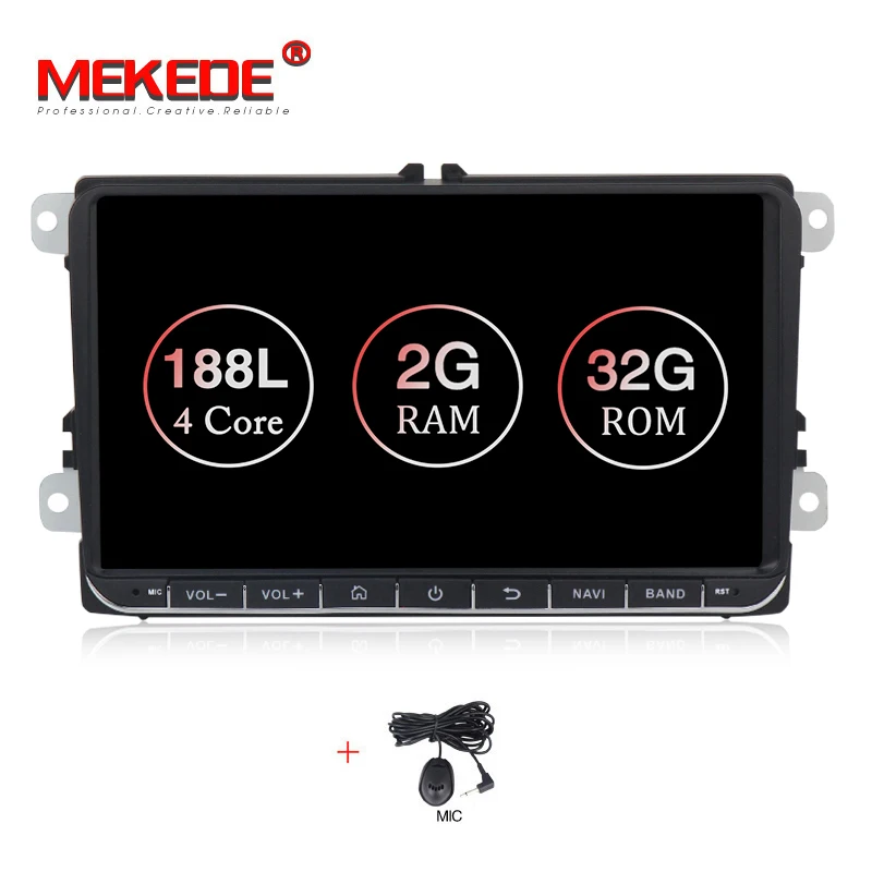 MEKEDE Android 9,1 2+ 32G автомобильный мультимедийный плеер для Volkswagen Golf/Polo/Tiguan/Passat/b7/b6/SEAT/leon/Skoda/Octavia радио gps - Цвет: car dvd