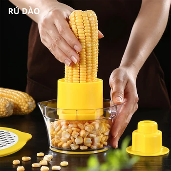 

Corn Stripper Manual Rotary Peeler Vegetable 420 Stainless Steel Blade With Container Grater Kitchen Gadgets Cooking Utensils
