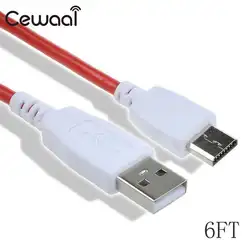 Cewaal 6.5ft USB кабель синхронизации Шнур Зарядное устройство зарядки для Наби dreamtab Детские планшеты PC Красный