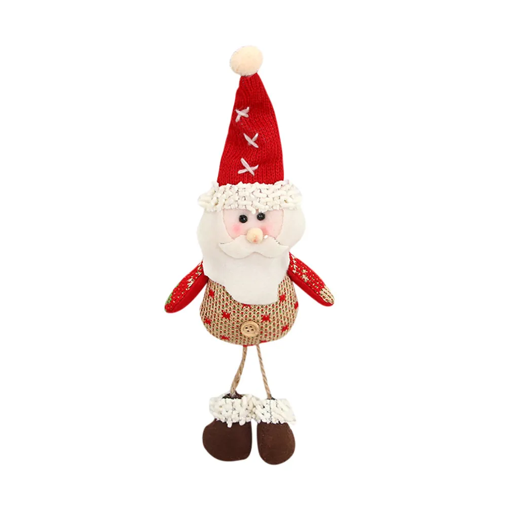 Новогодние рождественские украшения подарок Санта Клаус Снеговик игрушка-кукла в виде оленя висячие украшения Рождественская елка украшения@ P2 - Цвет: A