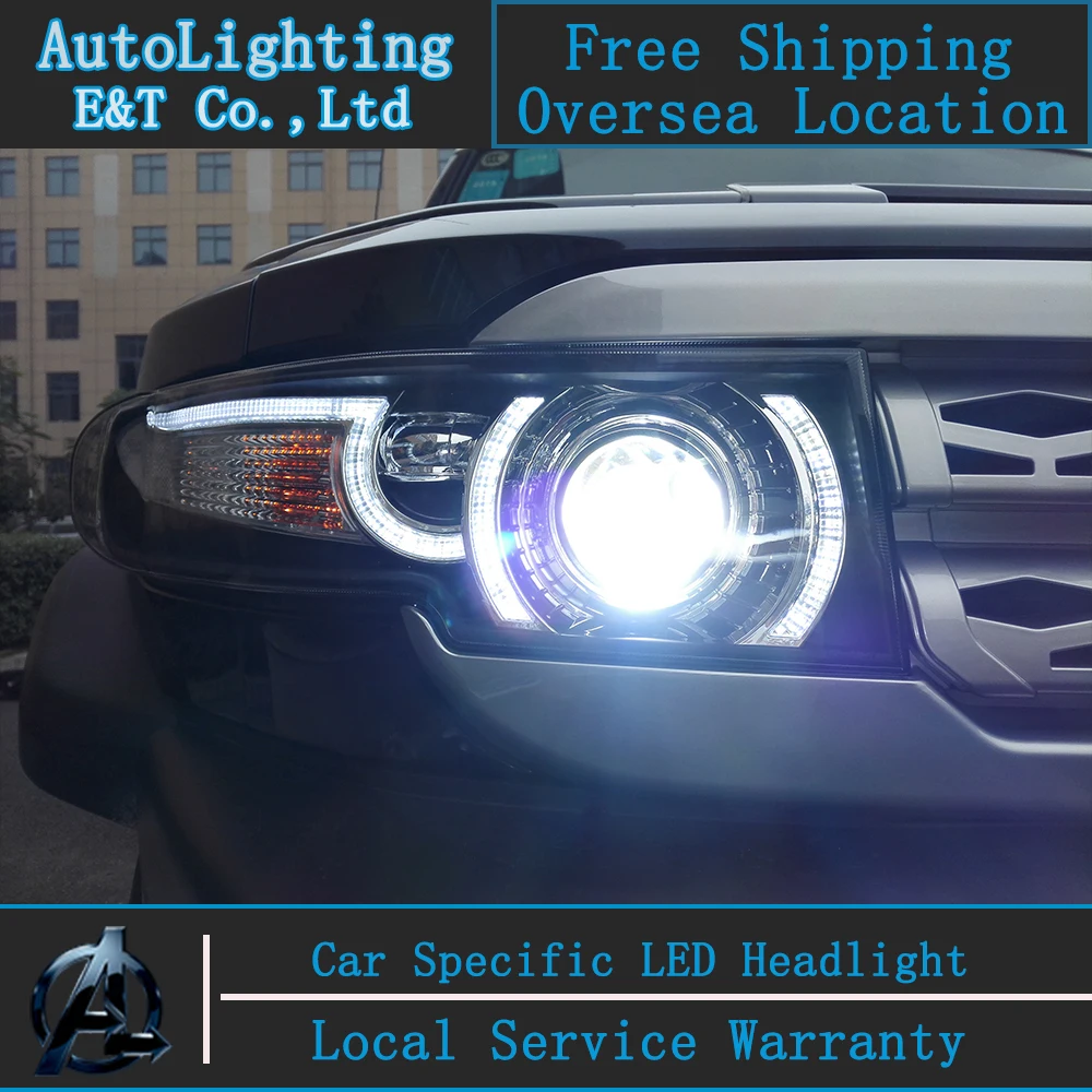 Car Styling for Toyota FJ Cruiser headlight assembly 2006 2015 LED