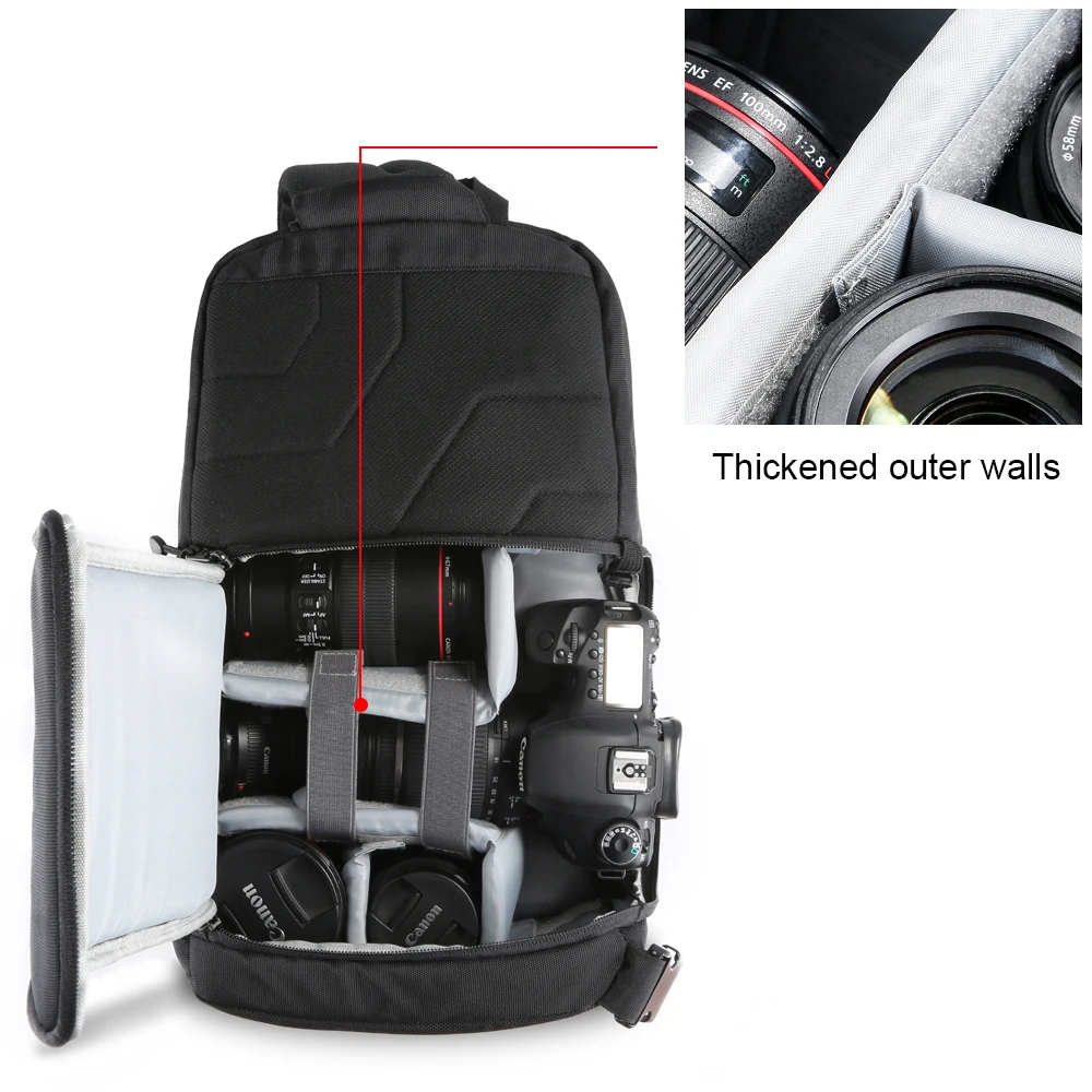 K& F, сумка через плечо для камеры, рюкзак, водонепроницаемый, мульти, повседневная, дорожная сумка с дождевиком для фотосъемки, DSLR, чехол для ноутбука