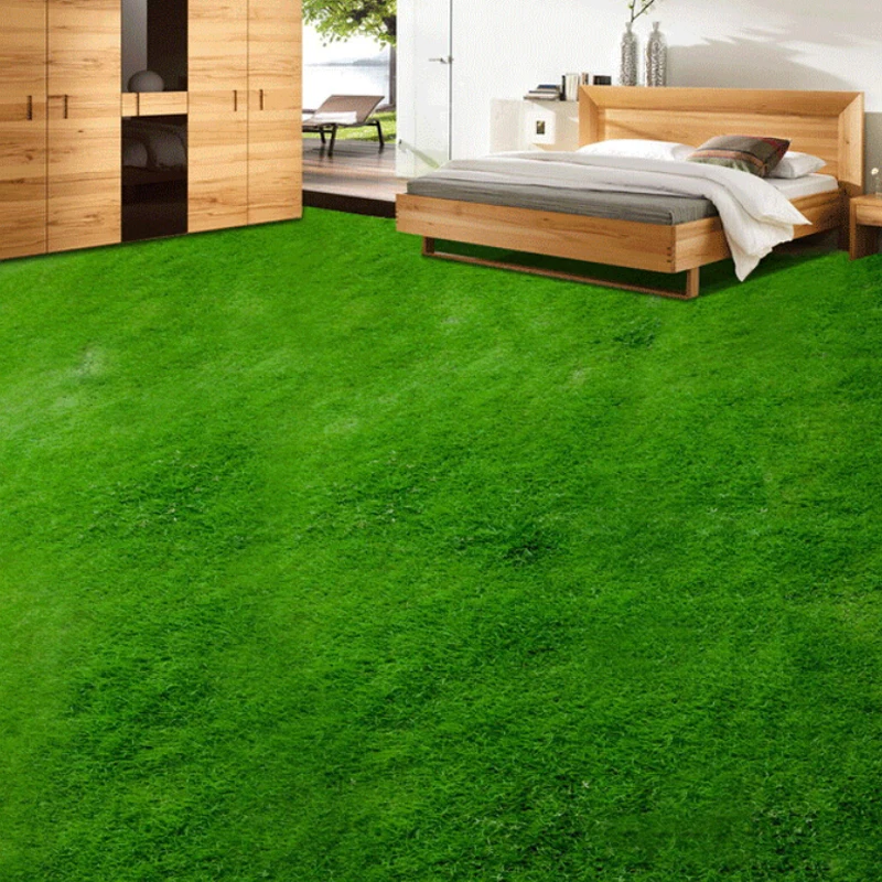 Floor Sticker Bathroom Grass Customized 3d Room Wallpaper Floor Mural
