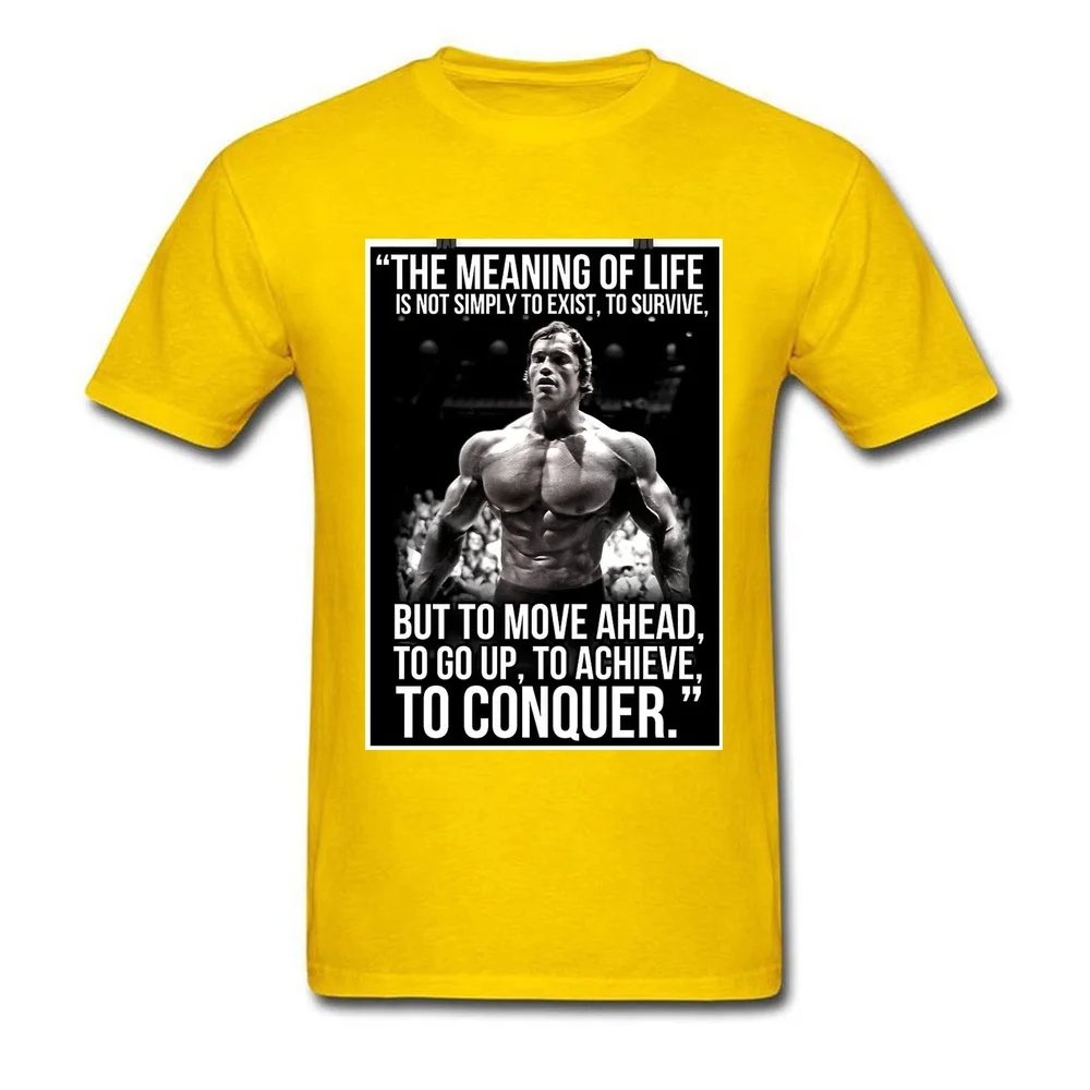Fashion Men T Shirt Arnold Schwarzenegger Boxer Top T-shirts 100% Cotton Round Collar Short Sleeve Clothing Shirt Leisure Arnold Schwarzenegger Boxer yellow
