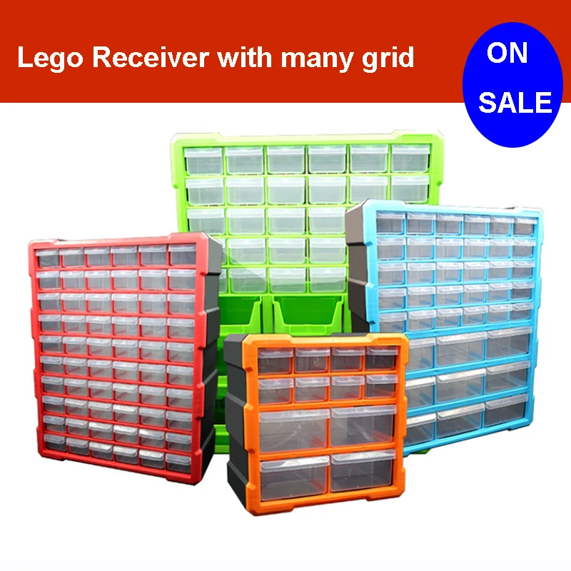 Us 33 54 22 Off Building Blocks Lego Toys Large Capacity Hand Kids Storage Case Clear Plastic Organizer Box Can Adjust The Storage Space In Tool