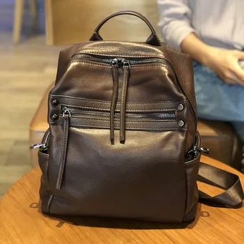 

2019 Women Leather large Backpacks Vintage Female Shoulder Bag Travel Ladies Bagpack Mochilas School Bags For Girls