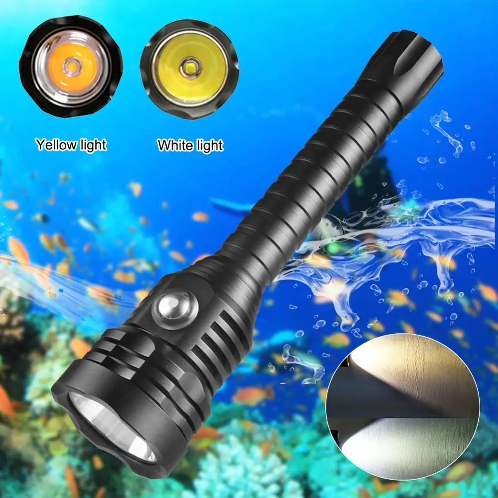

Led Diving Tactical Flashlight XHP70.2 LED Highlight 4000Lumens Lanterna Led Underwater 100m Waterproof LED Flashlight Torch