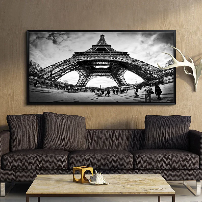  Large Size New Angle Paris Tower Poster Print Modern Famous France Landscape Canvas Painting Wall art Pictures for Living Room (1)