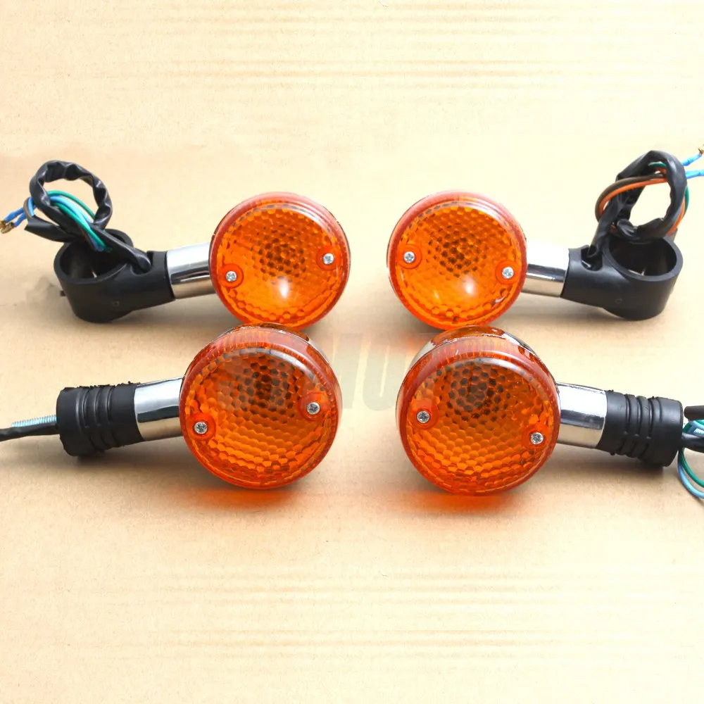 2Pcs LED Turn Signals Indicators Amber Light For Honda Shadow ACE 1100 Rebel 250