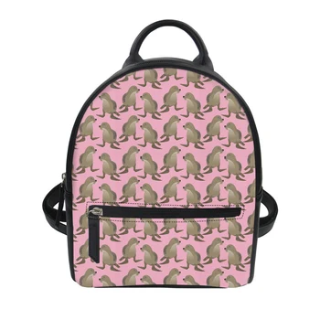 

Noisydesigns Women Travel Solid Backpack Cute Animal Goats Fashion Youth Leather String Rucksack for Ladies Girls Casual Daypack