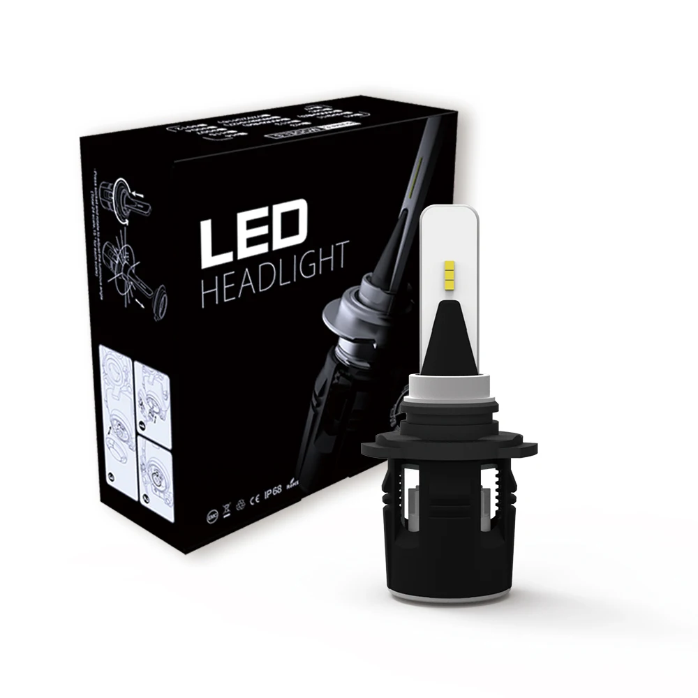 

2PCS Auto Headlight Bulb Kits Mini Size H7 LED H4 HB3 H11 H1 9005 Car Light H3 4300K 6000K 60W 8400LM Automobiles Headlamp Bulb