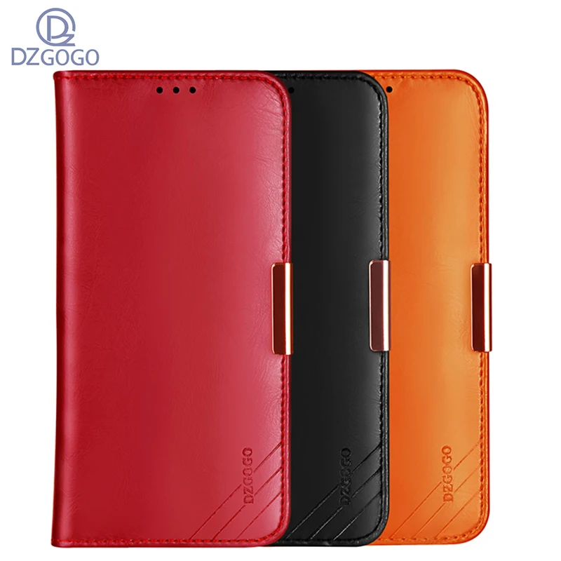 

DZGOGO Genuine Skin Leather Flip Wallet Book Phone Case Magnet Cover On For iphone 6S 6 Plus 7 7Plus 8 8Plus X XR XS 11 Pro MAX