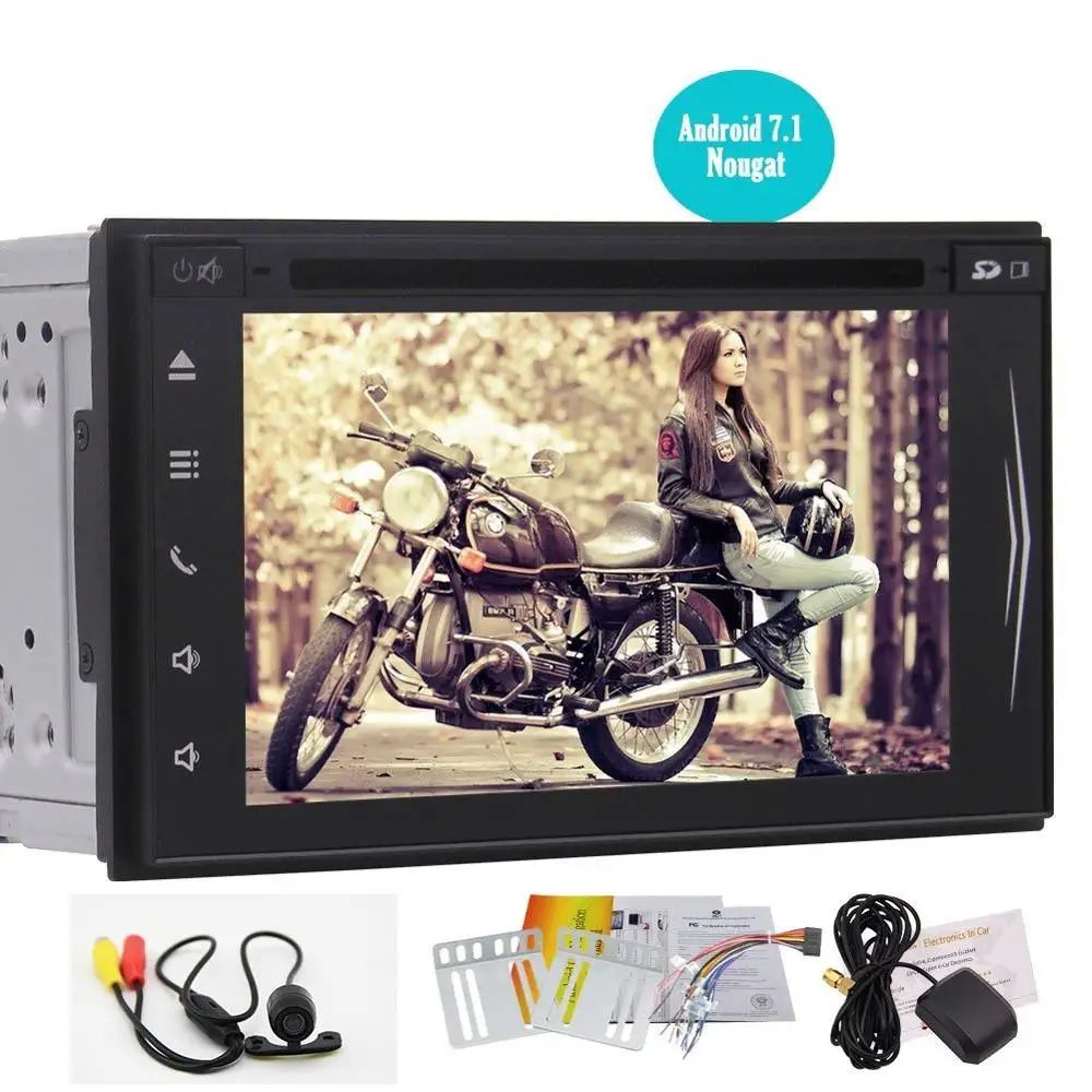 Android 7 1 Double Din HeadUnit Car Stereo font b GPS b font Bluetooth Autoradio DVD