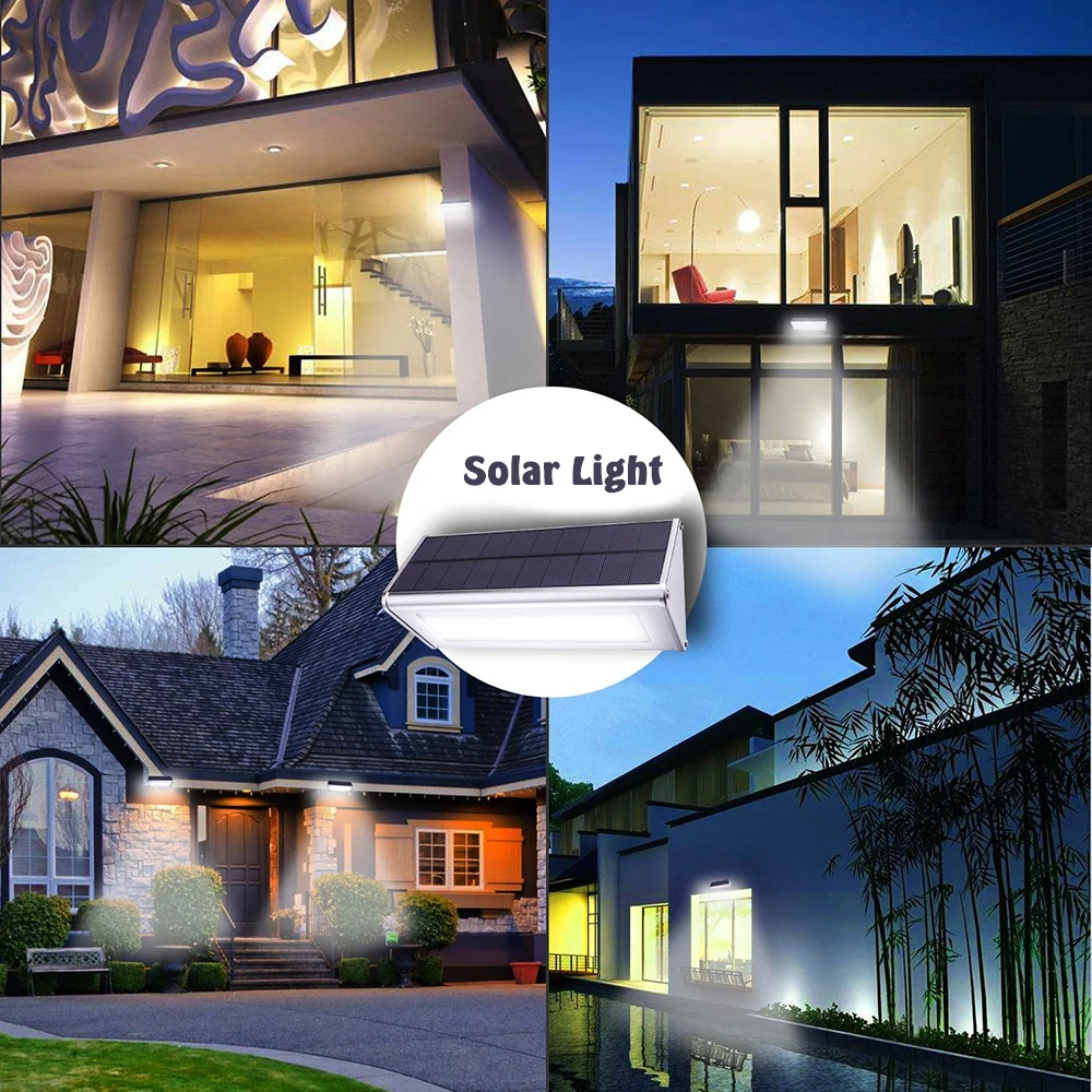 Sensor de Movimento Impermeável de Alumínio-4500 Luz de Segurança da Parede do Jardim Solar Exterior Led Super Brilhante Radar Jardim Luz Mah 48 9 48 led super brilhante radar sensor de