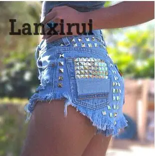 2018 New Hot Women Sexy Summer Beach Punk Boyfriend High Waist Rivet Ripped Denim Short Jeans Shorts Pantalon Corto Culottes 2018 New Hot Women Sexy Summer Beach Punk Boyfriend High Waist Rivet Ripped Denim Short Jeans Shorts Pantalon Corto Culottes