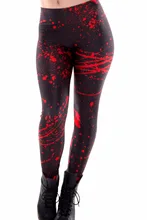 KDK1393 Sexy Girl bloodstain Blood drop Halloween Printed Elastic Slim Fitness Women Jogging Sport Yoga Leggings Pants Trouser