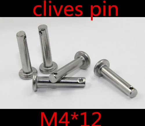 50 шт./лот M4 * 12 4 мм 304 штифт из нержавеющей стали с отверстием|stainless steel clevis pins|cylindrical