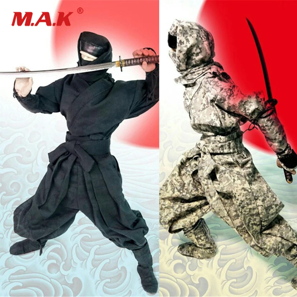 Para Hombre Negro Ninja lucha Fancy Dress Costume Samurai Japonés Luchador Disfraz