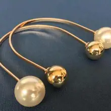 Модные Позолоченные жемчужные бусины металлические туфли