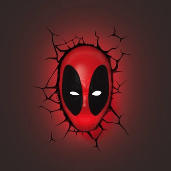 

Cartoon Deadpool Figure Night Light 3D Wall Lamp Anime Children Bedroom Decorative Christmas Birthday Gifts Toy Cool Lighting
