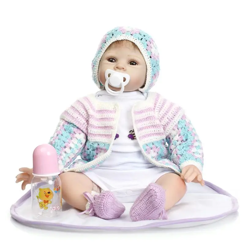 

Soft Silicone reborn baby doll toy for child lifelike accompany handsome newborn girls baby dolls birthday gift bedtime toy