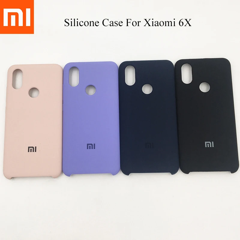 

Original Xiaomi Mi 6X A2 Silicone Case MI6X Back Cover A 2 Smart Phone case With logo 5.99 inch protect shell Xiaomi design