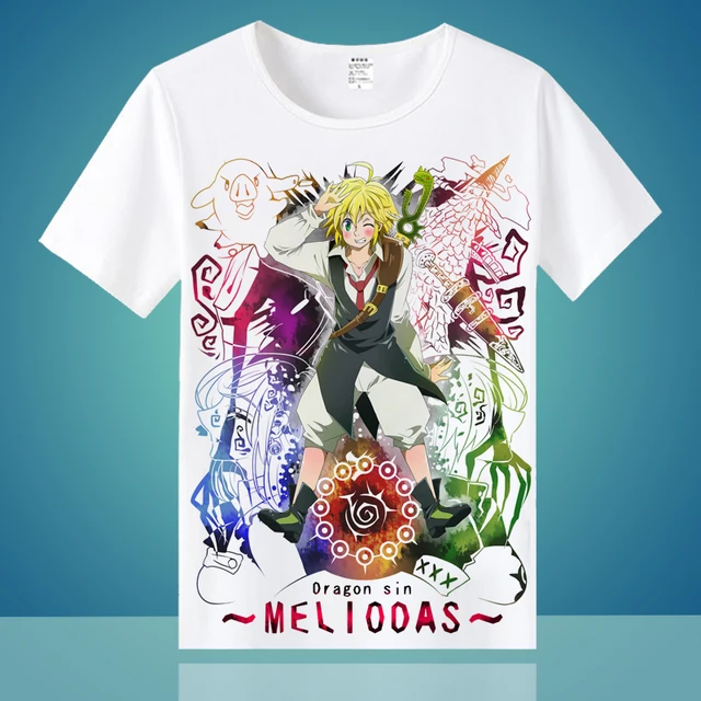 kit Personalizado Anime Sete Pecados Capitais + camiseta