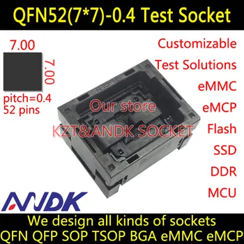 

QFN52(7x7)-0.4 Socket Open top QFN52 Socket MLF52 Socket MLP52 Socket,IC549-0524-015-G Allsocket